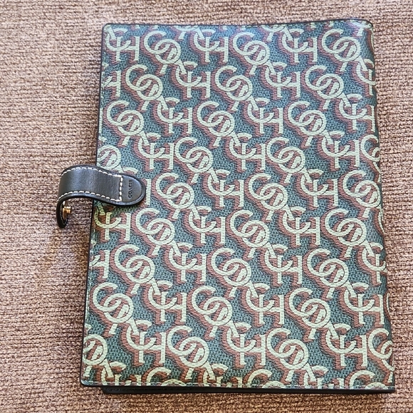 Coach Monogram Coated Canvas And Leather Notebook-Journal - Green and Brown Nwot - Picture 7 of 7